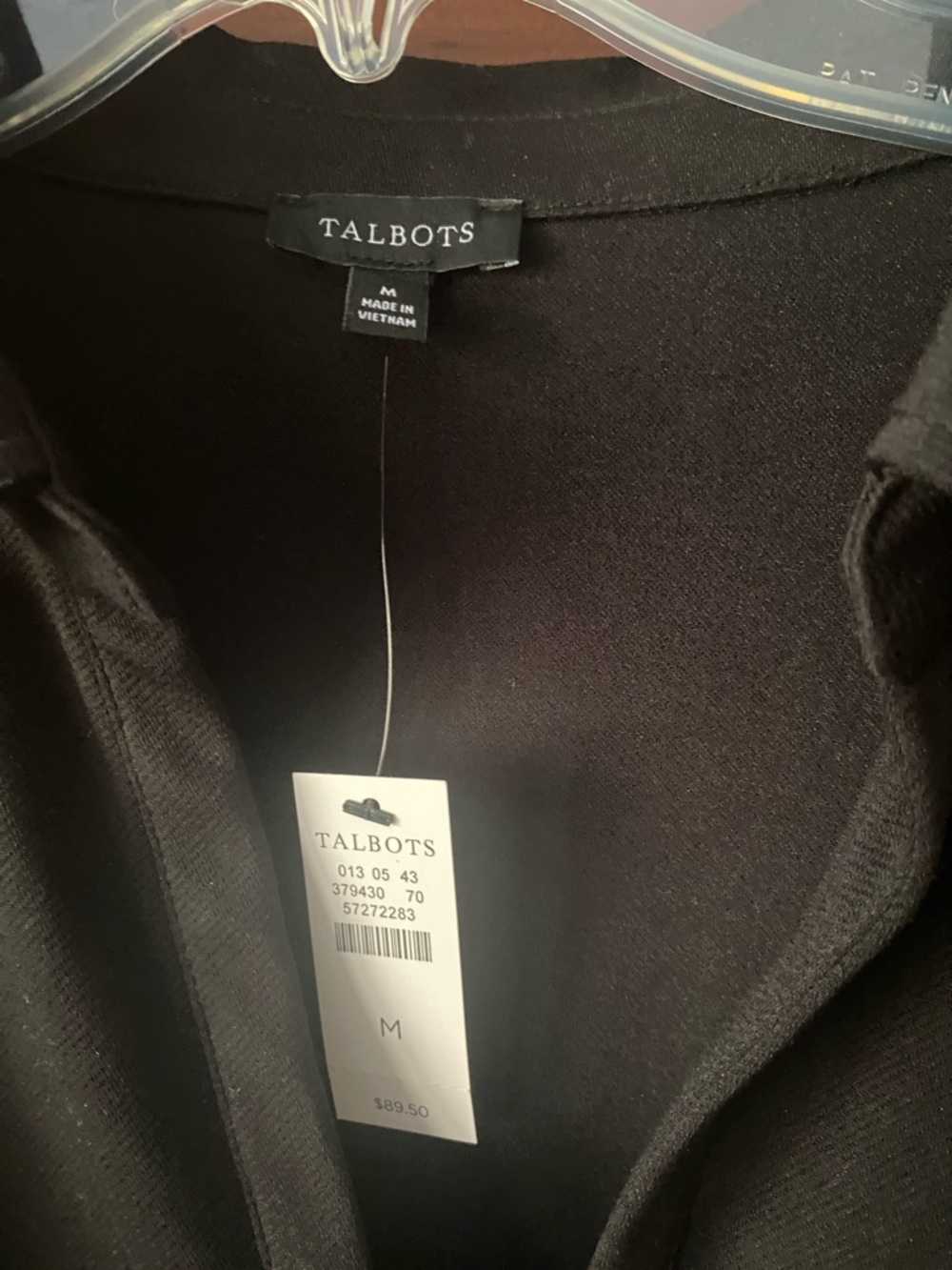 Talbots Black V-neckline Collared Blouse - Medium - Picture 5 of 16